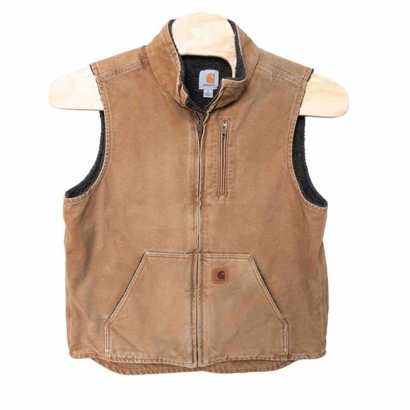 Carhartt Other - Carhartt Sherpa Lined Duck Vest Mens Large Tall Made In Mexico
